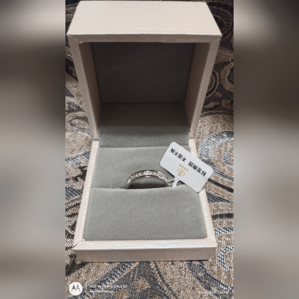 Manufactured diamond ring